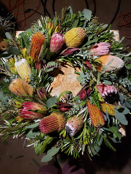 Banksia and Protea Celebration Wreath